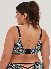 XO Push-Up Plunge - Leopard Black with 360° Back Smoothing™, SWEEPING LEOPARD, alternate