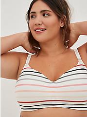 Plus Size Lightly Lined Everyday Wire Free - Stripes White with 360° Back Smoothing™, PERFECT STRIPE, alternate