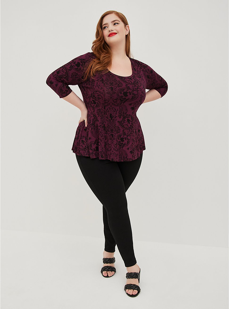 Fit & Flare Top - Damask Disney Beauty & The Beast, MULTI, hi-res
