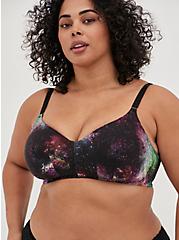Lightly Lined Everyday Wire-Free Bra - Microfiber Galaxy with 360° Back Smoothing , BRIGHT GALAXY NEON, hi-res
