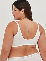Plus Size Front Closure Lightly Lined T-Shirt Bra - Microfiber White with 360° Back Smoothing™, CLOUD DANCER, alternate