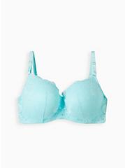 Lightly Lined Full Coverage Balconette Bra - Lace Light Blue with 360° Back Smoothing™, ISLAND PARADISE, hi-res