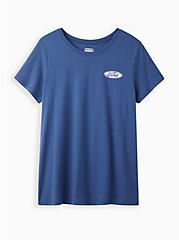 Plus Size Classic Crew Tee - Ford Mustang Navy, BLUE, alternate