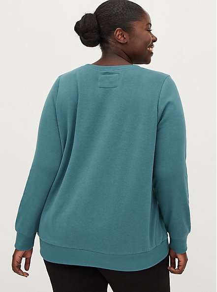 Plus Size Sweatshirt - Cozy Fleece New Kids On The Block Blue, BLUE, alternate