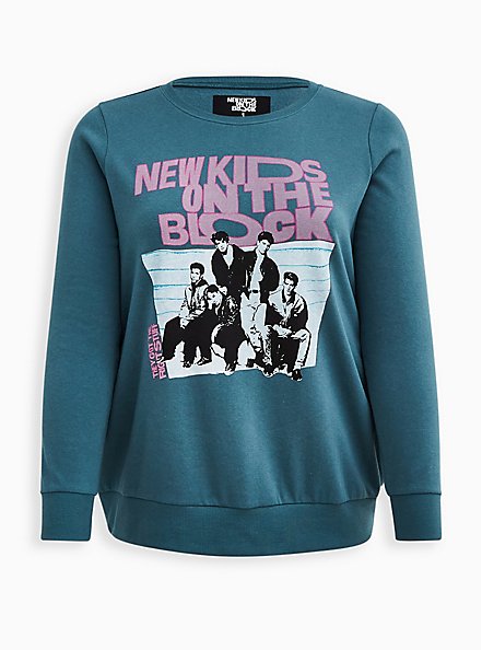 Plus Size Sweatshirt - Cozy Fleece New Kids On The Block Blue, BLUE, hi-res