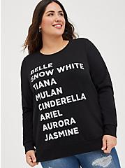 Sweatshirt - Cozy Fleece Disney Princess, DEEP BLACK, hi-res