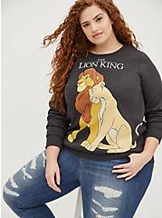 Sweatshirt - Cozy Fleece Vintage Lion King Black, DEEP BLACK, alternate