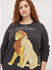 Sweatshirt - Cozy Fleece Vintage Lion King Black, DEEP BLACK, alternate