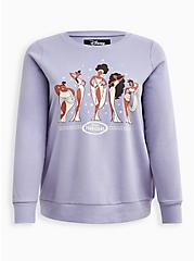 Plus Size Sweatshirt - Cozy Fleece Hercules Muse Purple, LILAC, hi-res