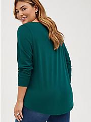 Plus Size Girlfriend Tee – Signature Jersey Green, GREEN, alternate