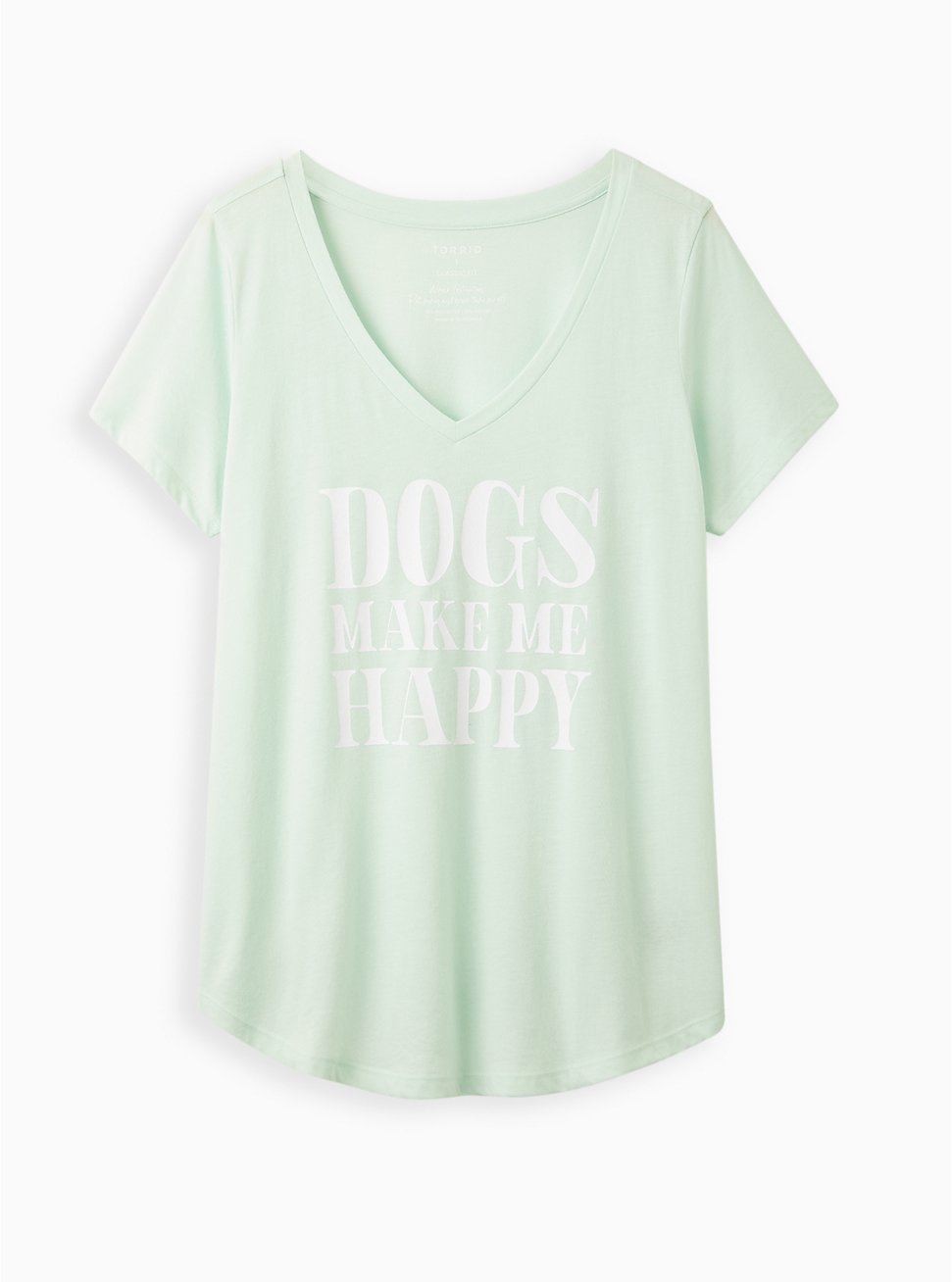 Plus Size Girlfriend Tee - Signature Jersey Dogs Happy Jade, MINT, hi-res