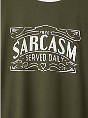 Plus Size Classic Ringer Tee - Sarcasm Daily Olive, DEEP DEPTHS, alternate