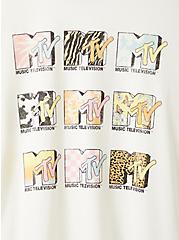 Classic Fit Crew Tee - MTV Ivory, MARSHMALLOW, alternate