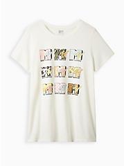 Classic Fit Crew Tee - MTV Ivory, MARSHMALLOW, hi-res
