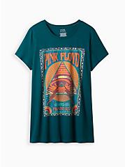 Plus Size Classic Fit Tunic Tee - Pink Floyd Teal, TEAL, hi-res