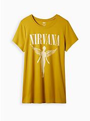 Plus Size Classic Fit Tunic Tee - Nirvana Gold, OLIVE, hi-res