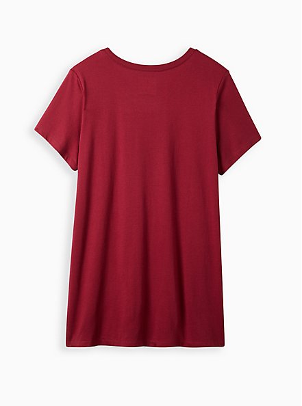 Plus Size Classic Fit Tunic Tee - Run DMC Red, RED, alternate