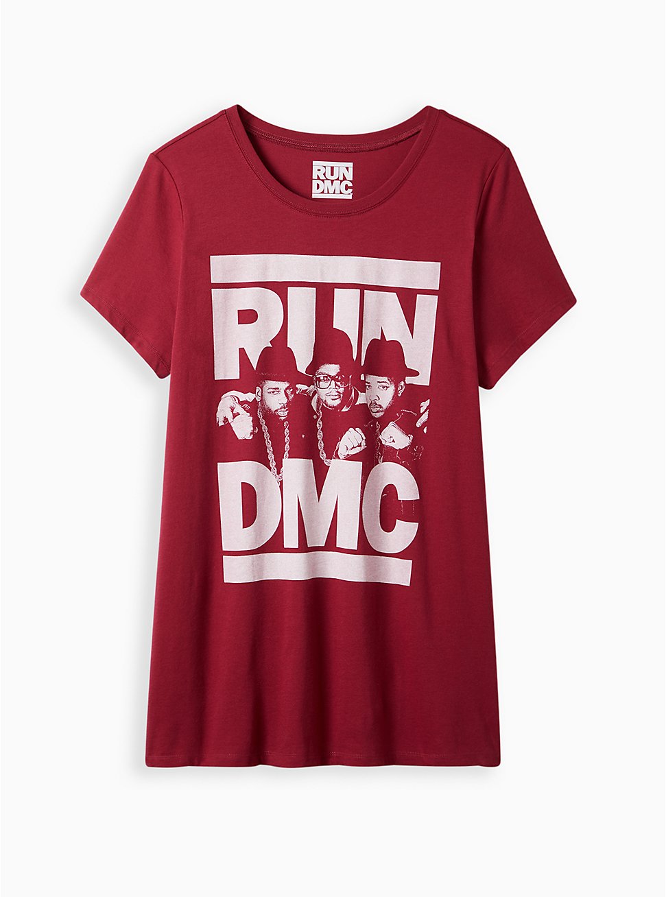 Plus Size Classic Fit Tunic Tee - Run DMC Red, RED, hi-res