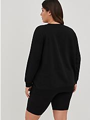 Plus Size Crew Sweatshirt - Cozy Fleece Marilyn Monroe Black, DEEP BLACK, alternate