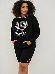 Plus Size Pullover Hoodie - Cozy Fleece No Doubt Check Black, DEEP BLACK, alternate