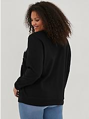 Plus Size Sweatshirt - Cozy Fleece TLC Black, DEEP BLACK, alternate