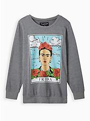 Sweatshirt - Cozy Fleece Frida Grey, MEDIUM HEATHER GREY, hi-res