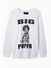 Sweatshirt - Cozy Fleece Big Poppa White, BRIGHT WHITE, hi-res