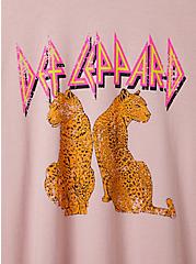 Classic Fit Crew Tee - Cotton Def Leppard Pink, BROWN, alternate