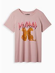 Classic Fit Crew Tee - Cotton Def Leppard Pink, BROWN, hi-res