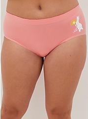 Seamless Cheeky Panty - Bunny Buns Out Pink, BUNNY LOVE: CORAL, alternate