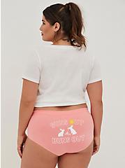 Seamless Cheeky Panty - Bunny Buns Out Pink, BUNNY LOVE: CORAL, hi-res