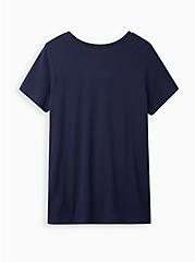 Plus Size Classic Fit Crew Tee - The Smashing Pumpkins Navy, PEACOAT, alternate