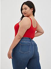 Plus Size Wide Strap Tank Top - Foxy Red, RED, alternate
