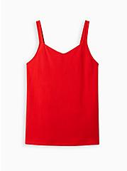 Plus Size Wide Strap Tank Top - Foxy Red, RED, hi-res
