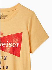 Plus Size Classic Fit Crew Tee - Budweiser Gold, GOLD, alternate