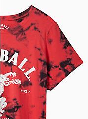 Classic Fit Crew Tee - Cotton Fireball Tie Dye Red, RED, alternate