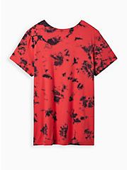 Classic Fit Crew Tee - Cotton Fireball Tie Dye Red, RED, alternate