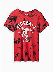 Classic Fit Crew Tee - Cotton Fireball Tie Dye Red, RED, hi-res