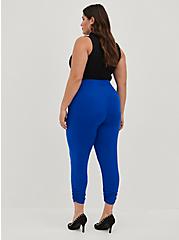 Side Cinch Pull-On Cropped Jogger - Cupro Blue, ELECTRIC BLUE, alternate