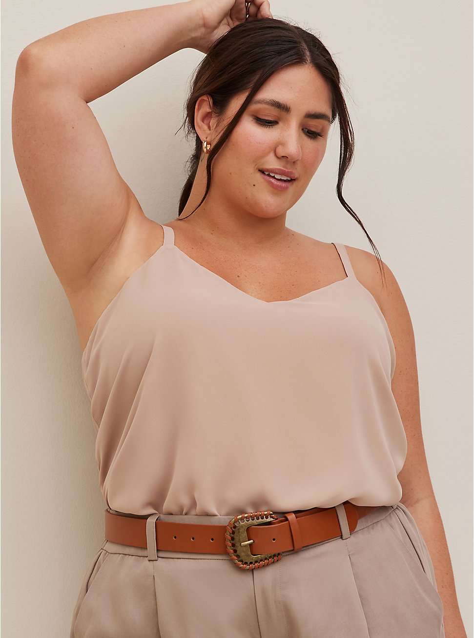 Sophie Swing Cami - Chiffon Taupe, TAUPE, hi-res