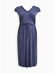 Midi Super Soft Dolman Sleeve Dress, BLUE, hi-res