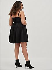 Mini Scuba Skater Dress, DEEP BLACK, alternate