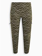 Happy Camper Performance Core Full Length Active Legging With Cargo Pocket, MOUNTAIN TOPS, hi-res