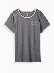 Crew Tee - Performance Cotton Meditate Hydrate Breathe Grey, CHARCOAL HEATHER, hi-res