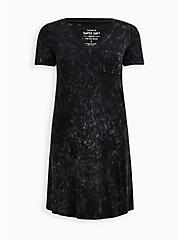Plus Size Pocket T-Shirt Dress - Super Soft Black Wash, DEEP BLACK, hi-res