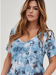 Plus Size Pocket T-Shirt Dress - Super Soft Tie Dye Blue, TIE DYE-BLUE, alternate
