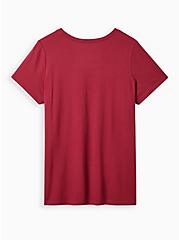 Plus Size Classic Fit Crew Tee - Cotton Britney Spears Oops Red, RED, alternate