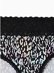Wide Lace Hipster Panty - Cotton Leopard Black, SWEEPING LEOPARD, alternate