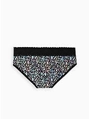 Wide Lace Hipster Panty - Cotton Leopard Black, SWEEPING LEOPARD, alternate