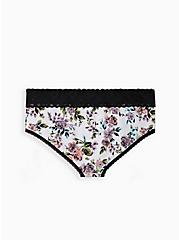 Wide Lace Trim Cheeky Panty - Cotton Floral White, PINKY SWEAR FLORAL: WHITE, alternate